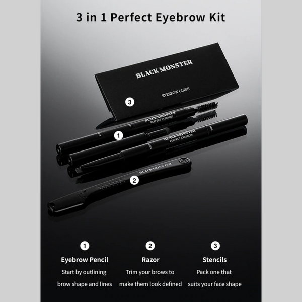 BLACK MONSTER Perfect Eyebrow Kit Made in Korea