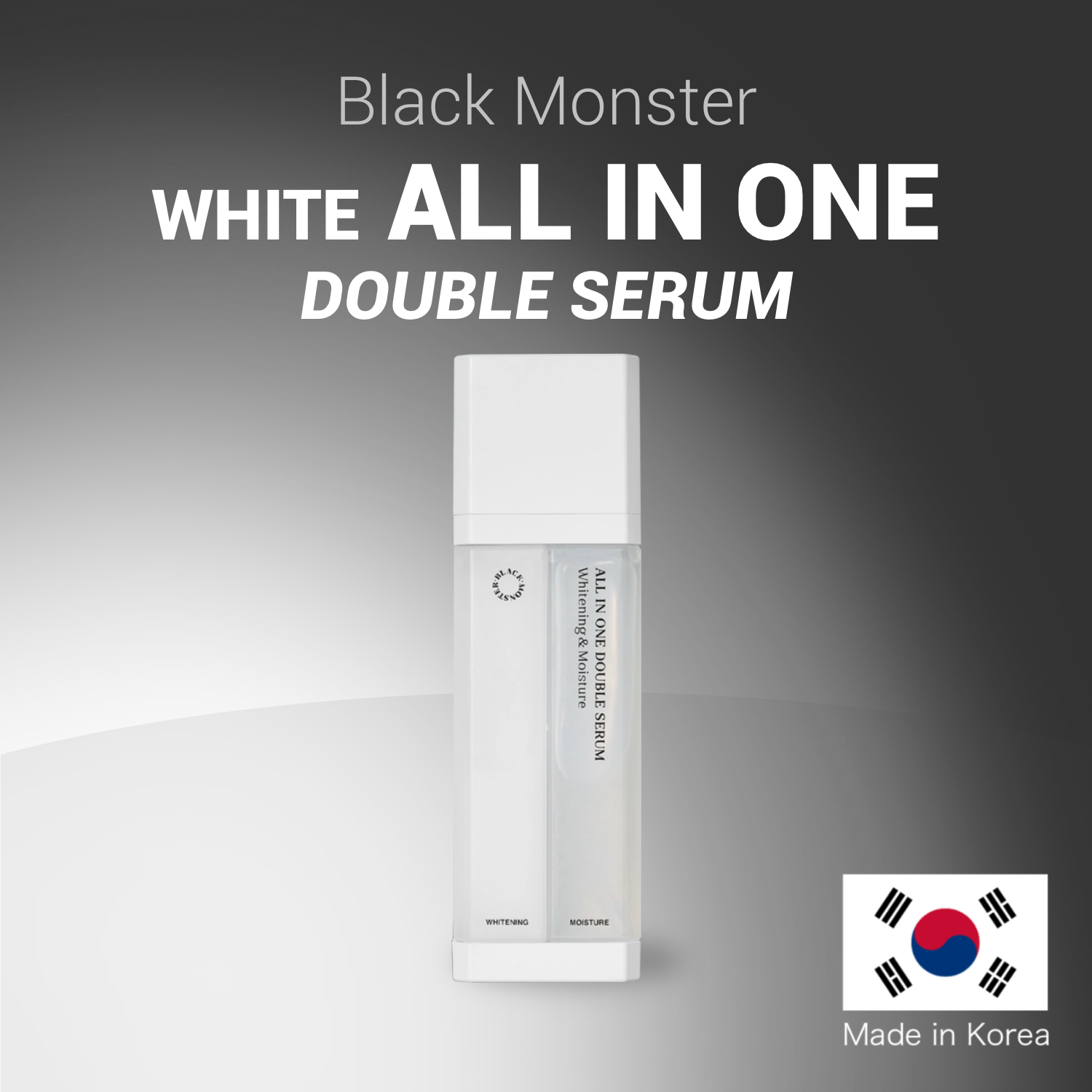 BLACK MONSTER White All in One Double Serum Moisturizing & Whitening Made in Korea
