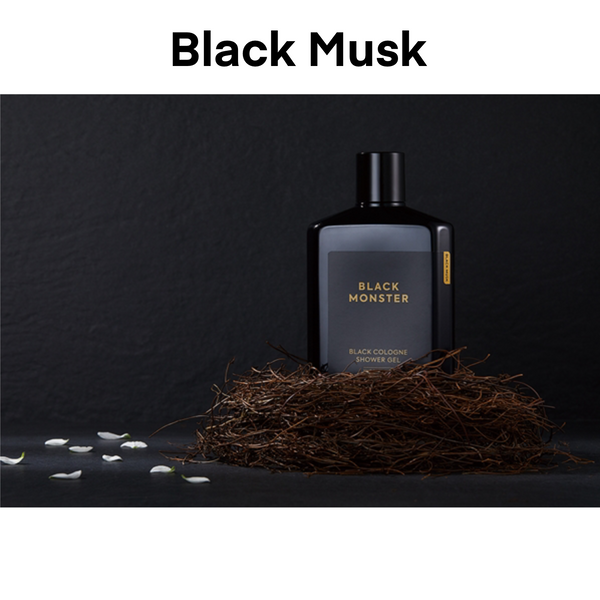 BLACK MONSTER Black Cologne Shower Gel Black Musk & Black Mandarine Made in Korea