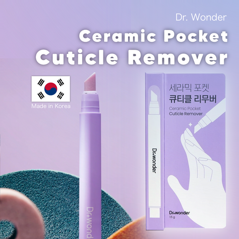 DR. WONDER Ceramic Pocket Cuticle Remover Nail Care Made in Korea