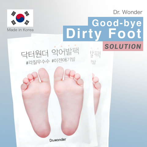 BUNDLE DR. WONDER Good-bye Dirty Foot Solution Foot Mask Made in Korea