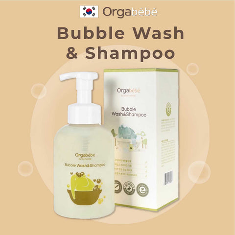 [Daily Healthy] Orgabebe Bubble Wash and Shampoo 500ml / Children Healthy Organic Wash