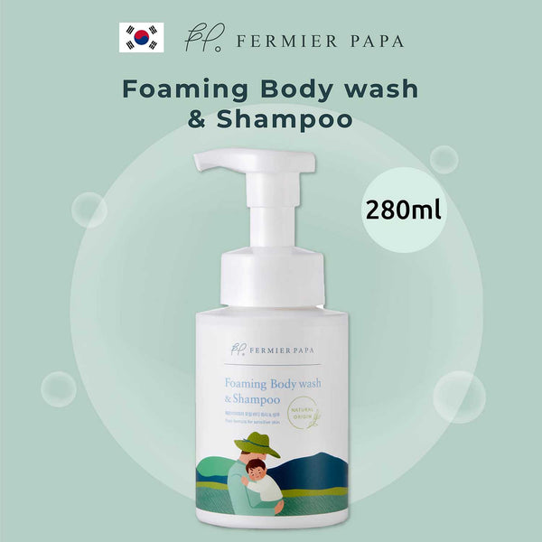 [Daily Healthy] Fermier Papa Foaming Body wash and Shampoo 280ml - NS020 / Baby Healthy Organic Bath Foam